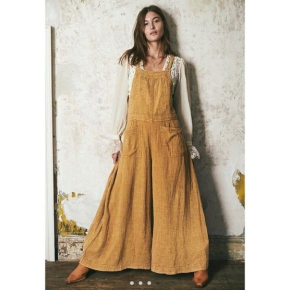 Free People Pants - NWT Free People Cyprus Ave Overalls Brown